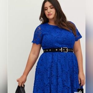 Torrid Royal Blue Lace Dress